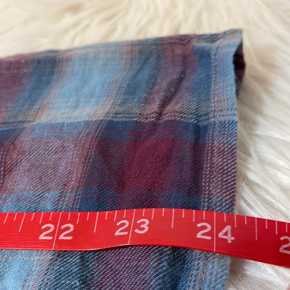 En Créme Plaid Flannel Fringe Cardigan - Picture 9 of 10